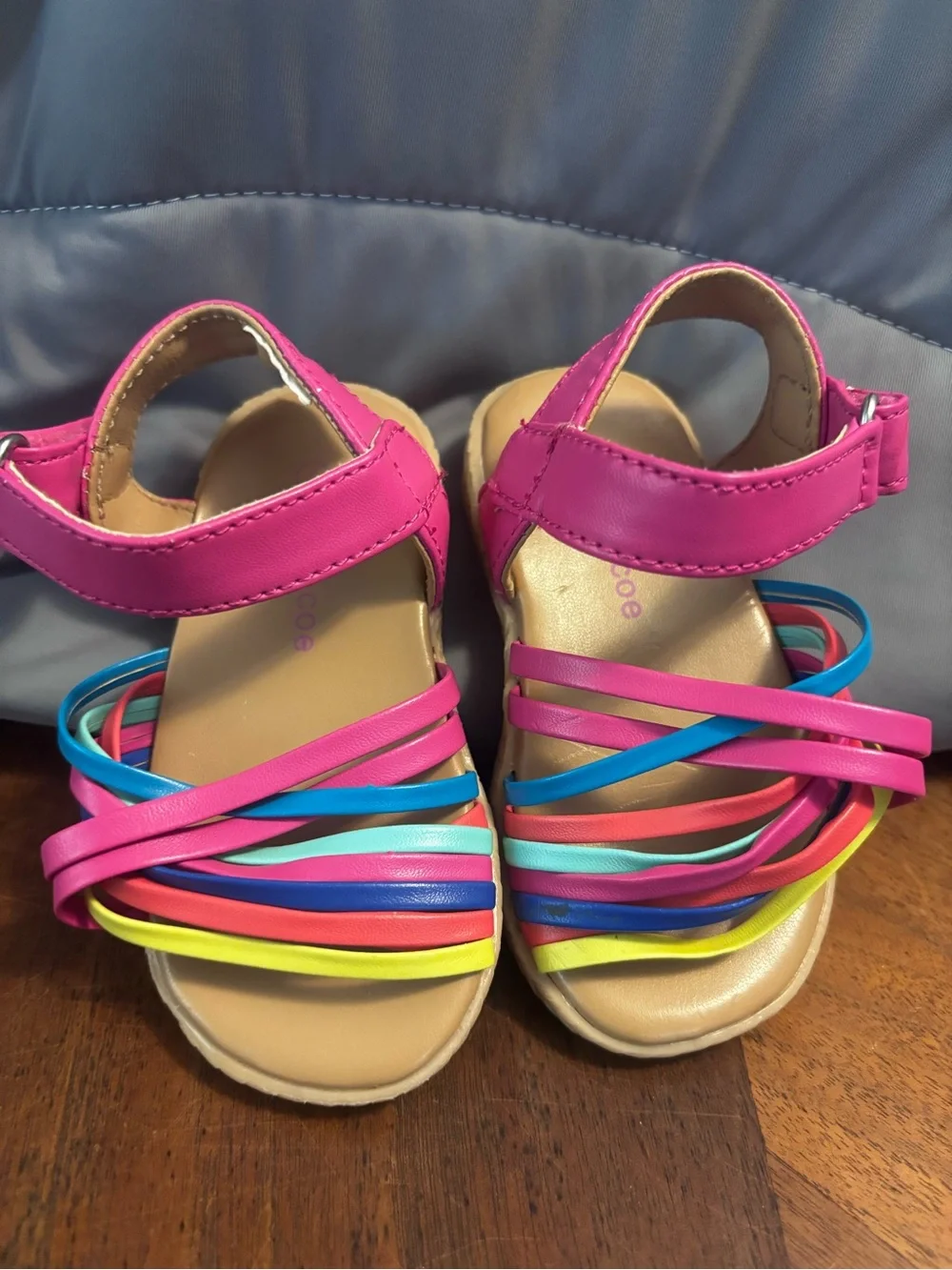Kids 4C sandals bundle.  Multi-Color Strap Sandals - White, Yellow, Orange, Pink